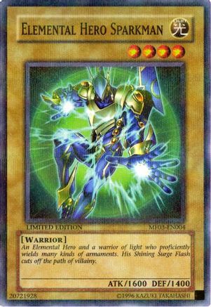 Héros élémentaire Sparkman [MF03-EN004] Rare parallèle 
