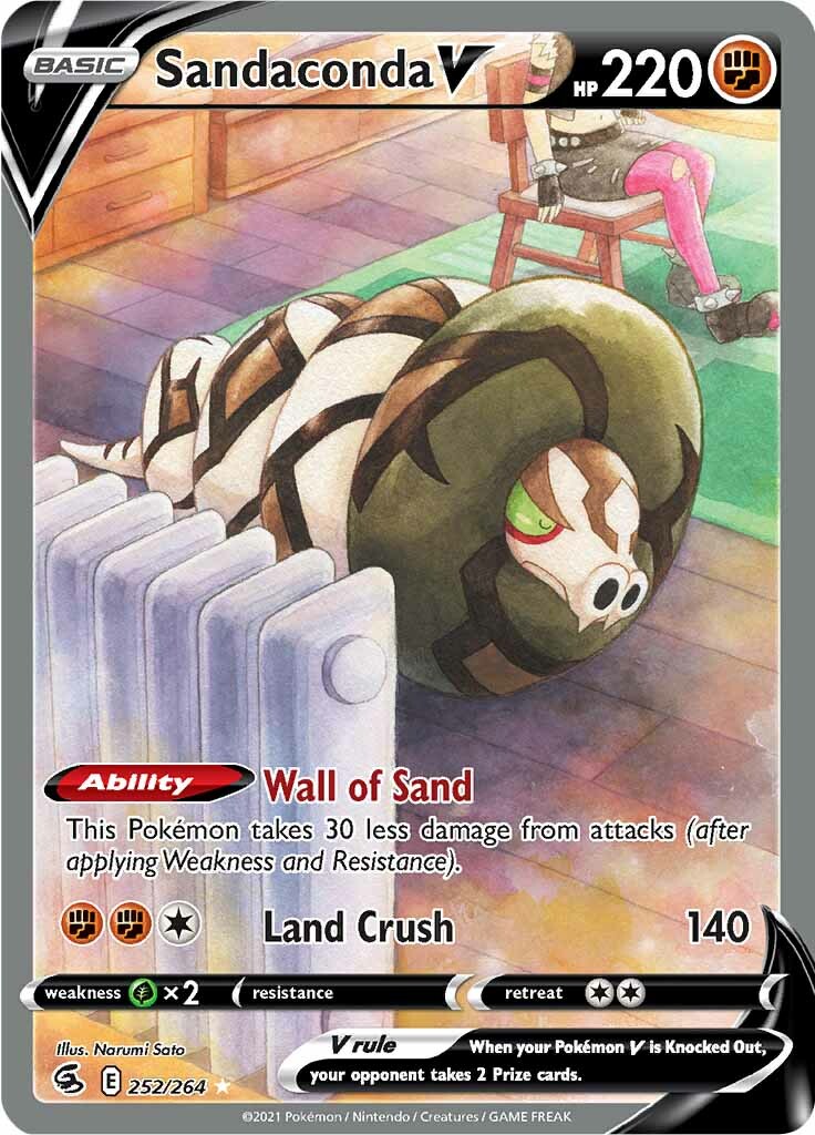 Sandaconda V (252/264) [Sword & Shield: Fusion Strike] - Pokémon - Card Brawlers | Quebec | Canada |