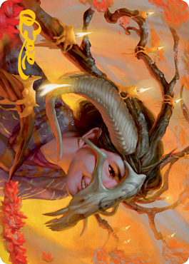 Hedgewitch's Mask Art Card (Gold-Stamped Signature) [Innistrad: Midnight Hunt Art Series] - Magic: The Gathering - Card Brawlers | Quebec | Canada |