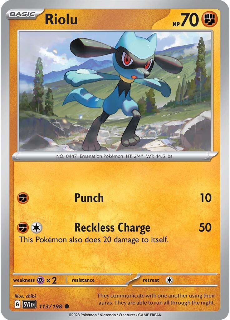 Riolu (113/198) [Scarlet & Violet: Base Set] - Pokémon - Card Brawlers | Quebec | Canada |