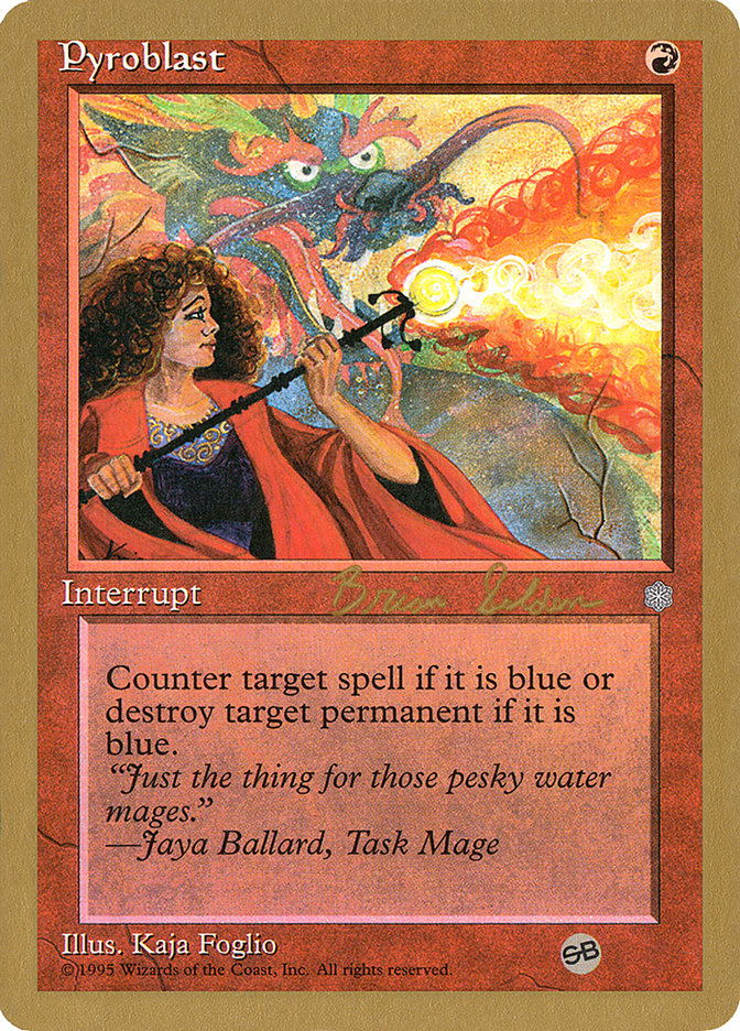 Pyroblast (Brian Selden) (SB) [World Championship Decks 1998] - Magic: The Gathering - Card Brawlers | Quebec | Canada |