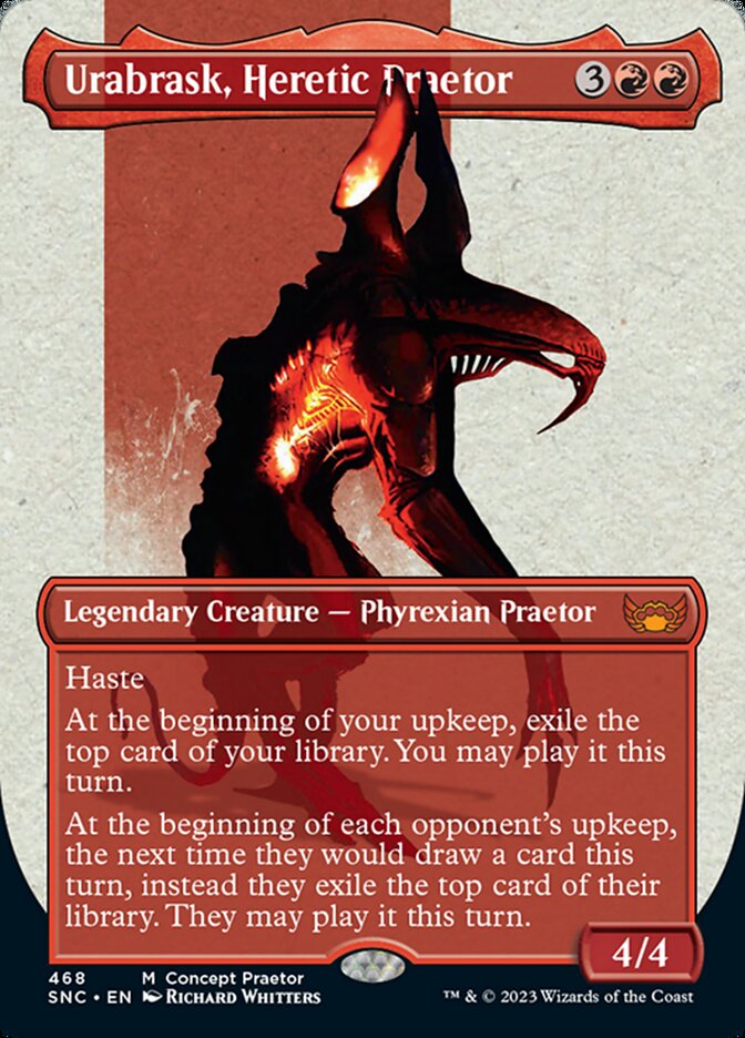 Urabrask, Heretic Praetor (Borderless Concept Praetors) [Phyrexia: All Will Be One] - Magic: The Gathering - Card Brawlers | Quebec | Canada |