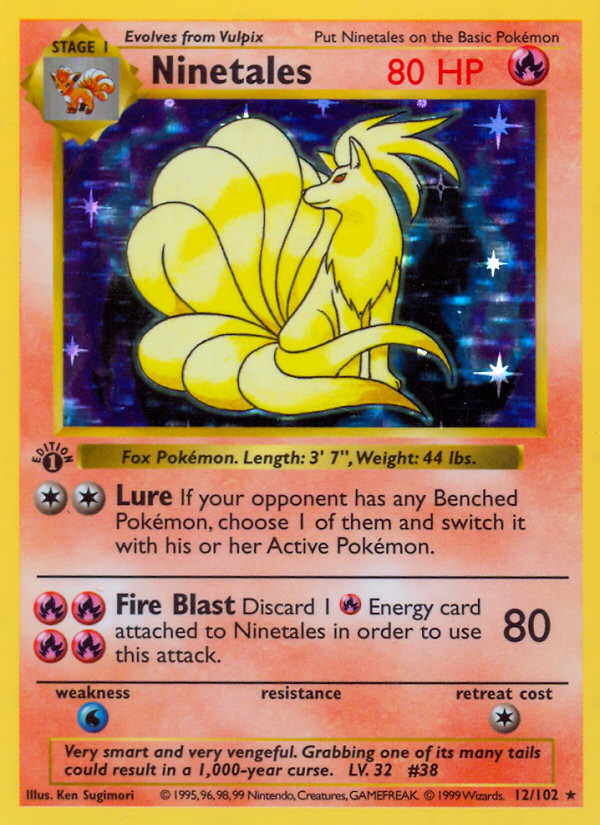 Ninetales (12/102) (Shadowless) [Base Set 1st Edition] - Pokémon - Card Brawlers | Quebec | Canada |