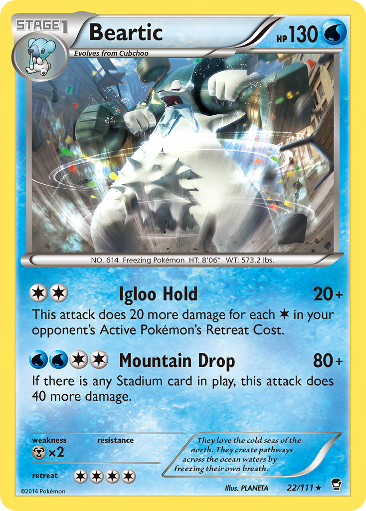 Beartic (22/111) [XY: Furious Fists] - Pokémon - Card Brawlers | Quebec | Canada |