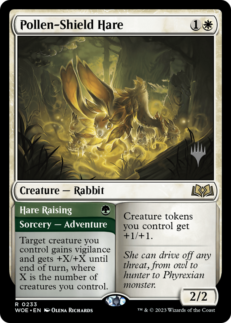 Pollen-Shield Hare // Hare Raising (Promo Pack) [Wilds of Eldraine Promos] - Magic: The Gathering - Card Brawlers | Quebec | Canada |