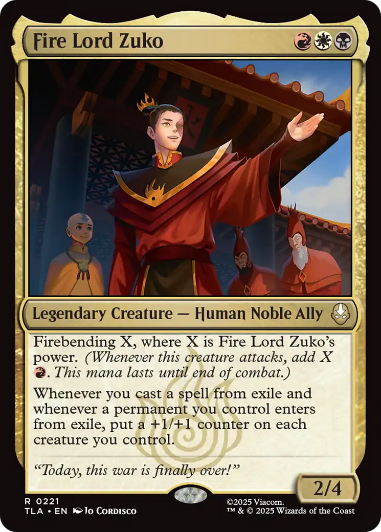 Fire Lord Zuko [Avatar: The Last Airbender] - Magic: The Gathering - Card Brawlers | Quebec | Canada |
