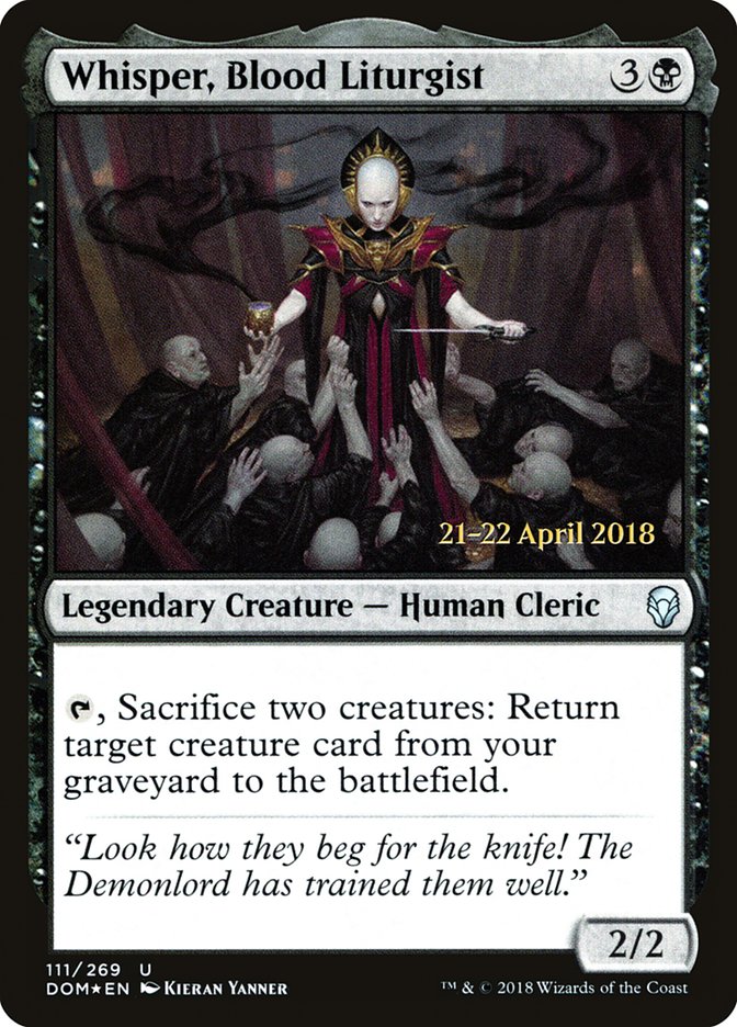 Whisper, Blood Liturgist [Dominaria Prerelease Promos] - Magic: The Gathering - Card Brawlers | Quebec | Canada |