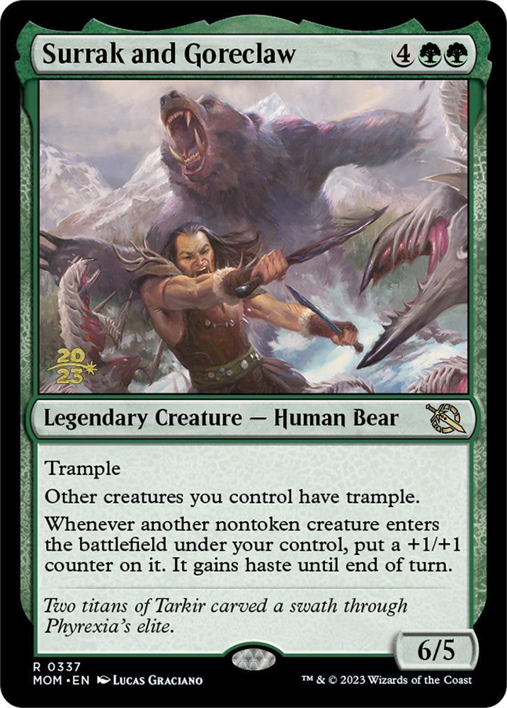 Surrak and Goreclaw [March of the Machine Prerelease Promos] - Magic: The Gathering - Card Brawlers | Quebec | Canada |