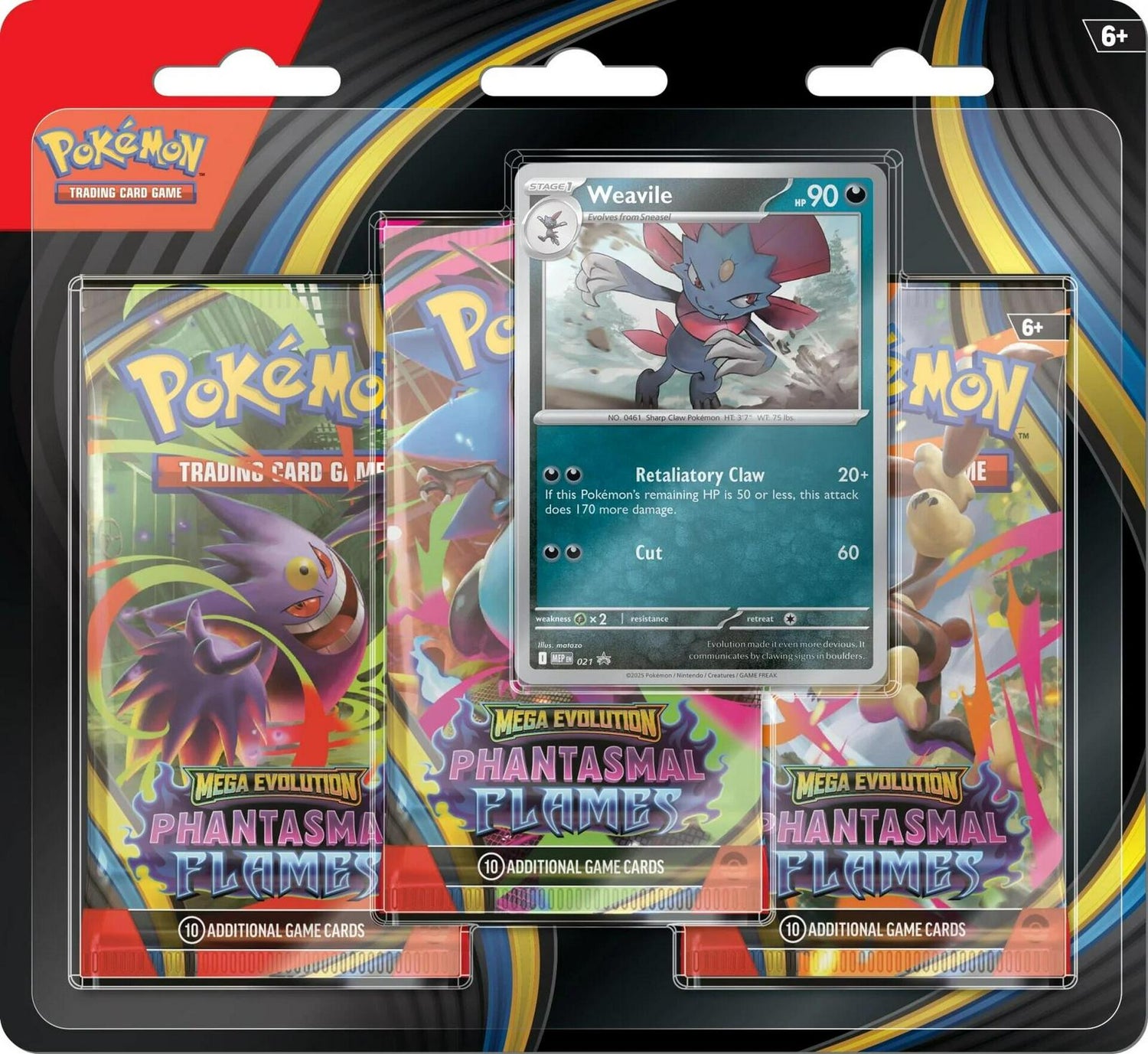 Pokemon - Phantasmal Flames - 3pk Blister - Weaville (MAX 1 PER CUSTOMER) - The Pokemon Company - Card Brawlers | Quebec | Canada |