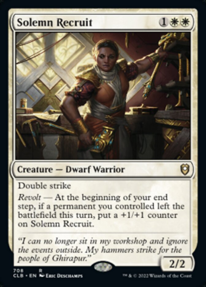 Solemn Recruit [Commander Legends: Battle for Baldur's Gate] - Magic: The Gathering - Card Brawlers | Quebec | Canada |