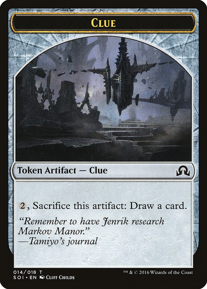 Clue Token (014/018) [Shadows over Innistrad Tokens] - Magic: The Gathering - Card Brawlers | Quebec | Canada |