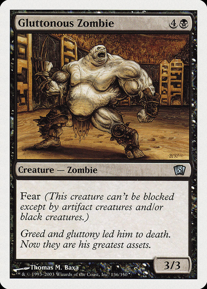 Gluttonous Zombie [Eighth Edition] - Magic: The Gathering - Card Brawlers | Quebec | Canada |