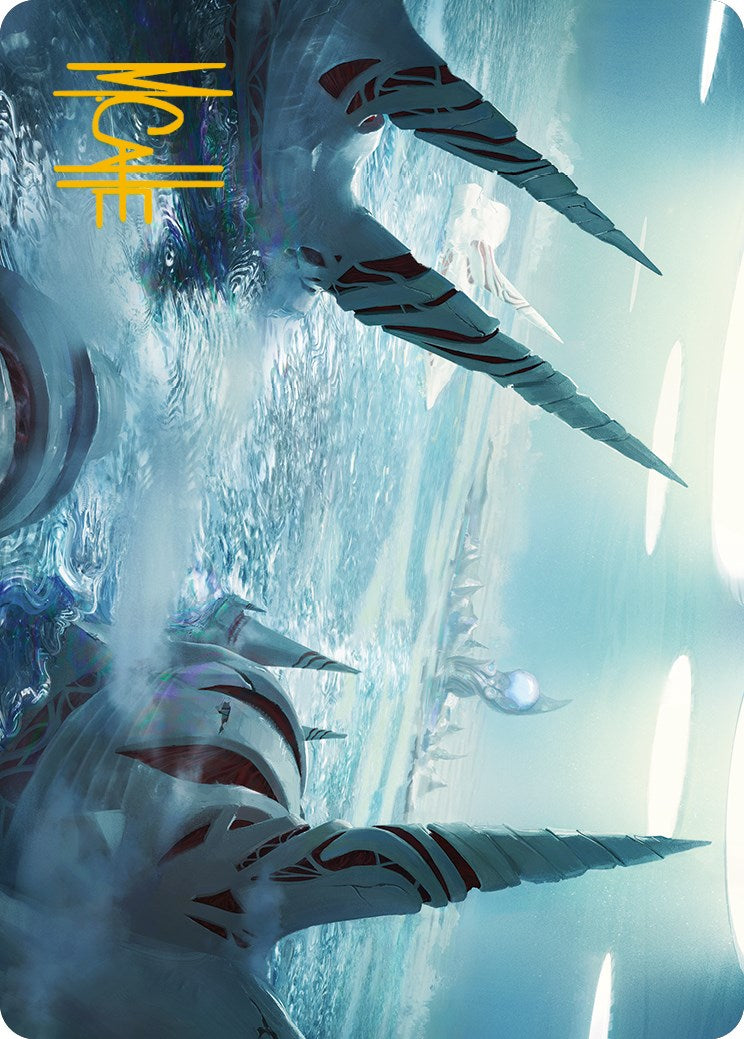 Seachrome Coast Art Card (Gold-Stamped Signature) [Phyrexia: All Will Be One Art Series] - Magic: The Gathering - Card Brawlers | Quebec | Canada |