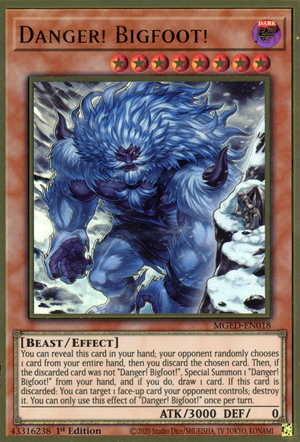 Danger! Bigfoot! (Alternate Art) [MGED-EN018] Gold Rare - Yu-Gi-Oh! - Card Brawlers | Quebec | Canada |