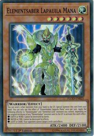 Elementsaber Lapauila Mana [FLOD-EN025] Super Rare - Yu-Gi-Oh! - Card Brawlers | Quebec | Canada |