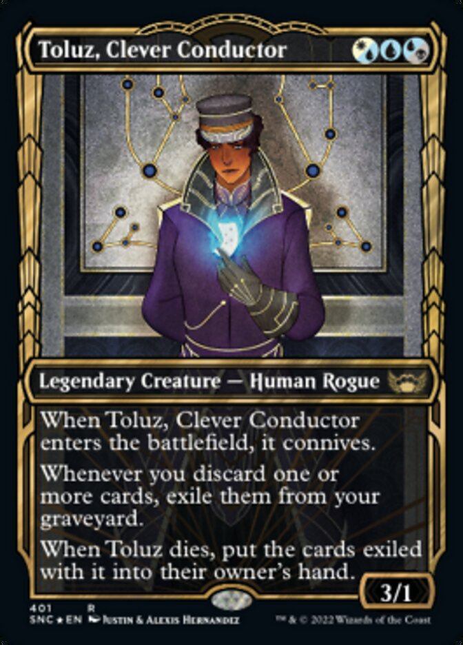 Toluz, Clever Conductor (Showcase Golden Age Gilded Foil) [Streets of New Capenna] - Magic: The Gathering - Card Brawlers | Quebec | Canada |