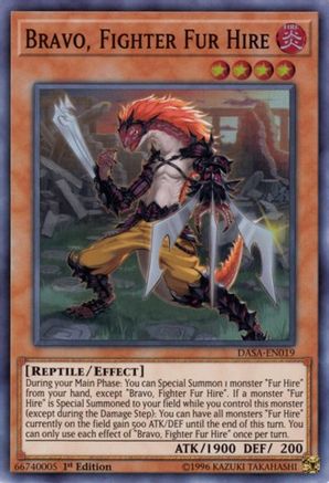 Bravo, Fighter Fur Hire [DASA-EN019] Super Rare - Yu-Gi-Oh! - Card Brawlers | Quebec | Canada |