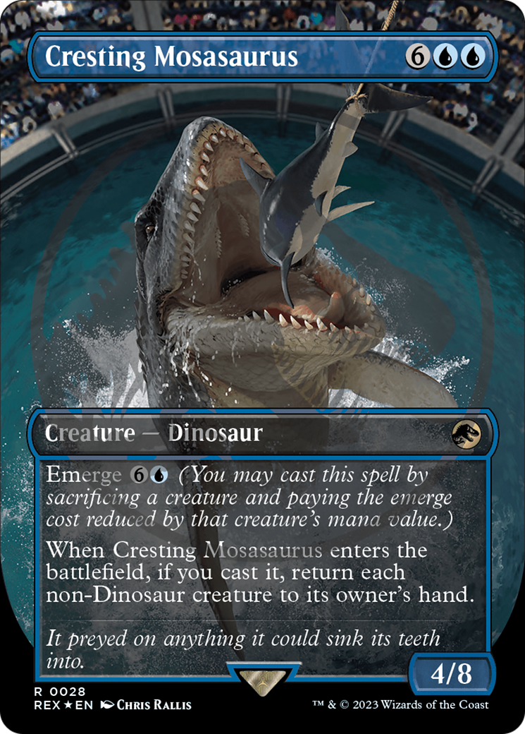 Cresting Mosasaurus (Emblem) (Borderless) [Jurassic World Collection Tokens] - Magic: The Gathering - Card Brawlers | Quebec | Canada |