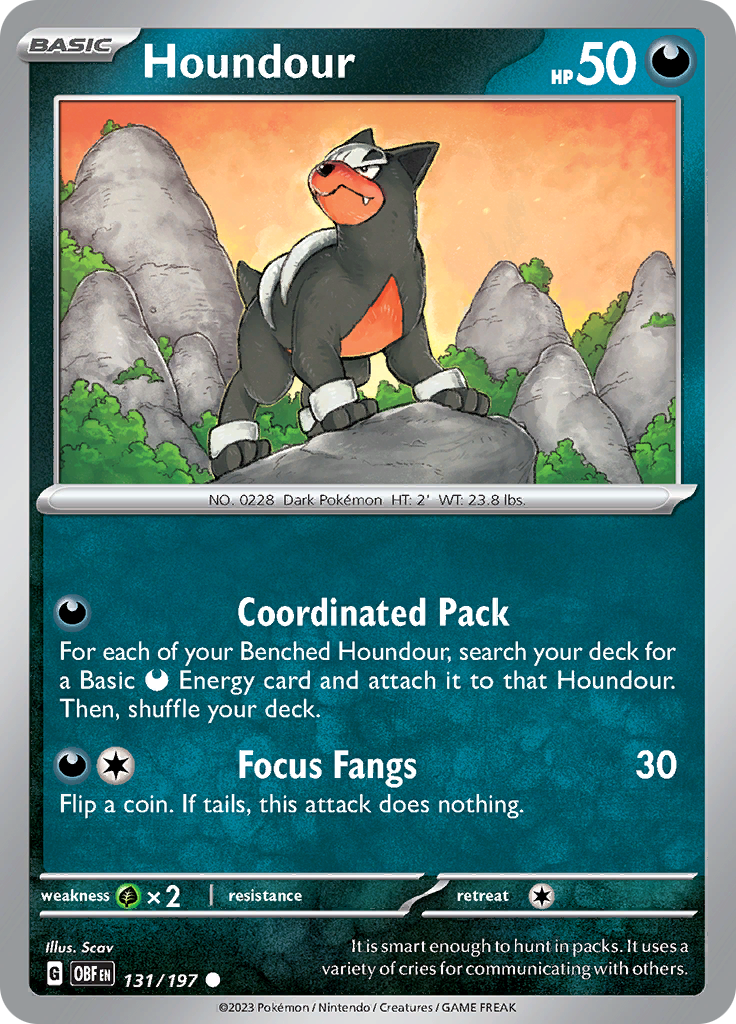 Houndour (131/197) [Scarlet & Violet: Obsidian Flames] - Pokémon - Card Brawlers | Quebec | Canada |