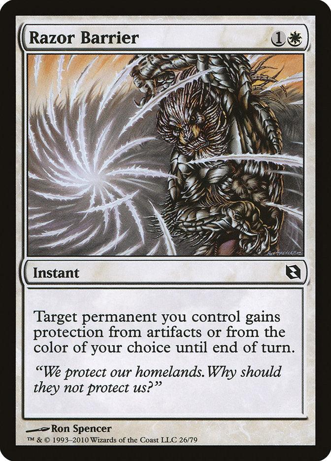 Razor Barrier [Duel Decks: Elspeth vs. Tezzeret] - Magic: The Gathering - Card Brawlers | Quebec | Canada |