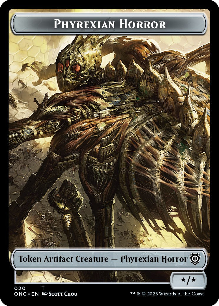 Phyrexian Wurm // Phyrexian Horror Double-Sided Token [Phyrexia: All Will Be One Commander Tokens] - Magic: The Gathering - Card Brawlers | Quebec | Canada |