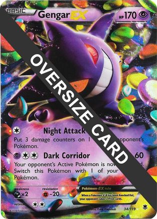 Gengar EX (34/119) (Jumbo Card) [XY: Phantom Forces] - Pokémon - Card Brawlers | Quebec | Canada |