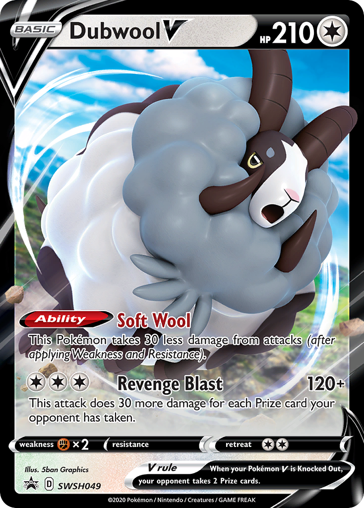 Dubwool V (SWSH049) (Jumbo Card) [Sword & Shield: Black Star Promos] - Pokémon - Card Brawlers | Quebec | Canada |
