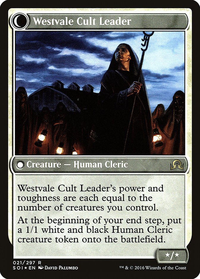 Hanweir Militia Captain // Westvale Cult Leader [Shadows over Innistrad Prerelease Promos] - Magic: The Gathering - Card Brawlers | Quebec | Canada |