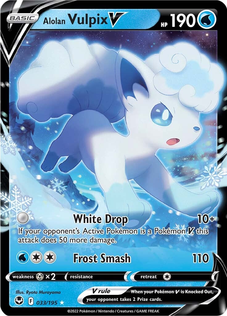 Alolan Vulpix V (033/195) [Sword & Shield: Silver Tempest] - Pokémon - Card Brawlers | Quebec | Canada |