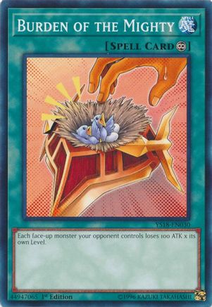 Burden of the Mighty [YS18-EN030] Common - Yu-Gi-Oh! - Card Brawlers | Quebec | Canada |