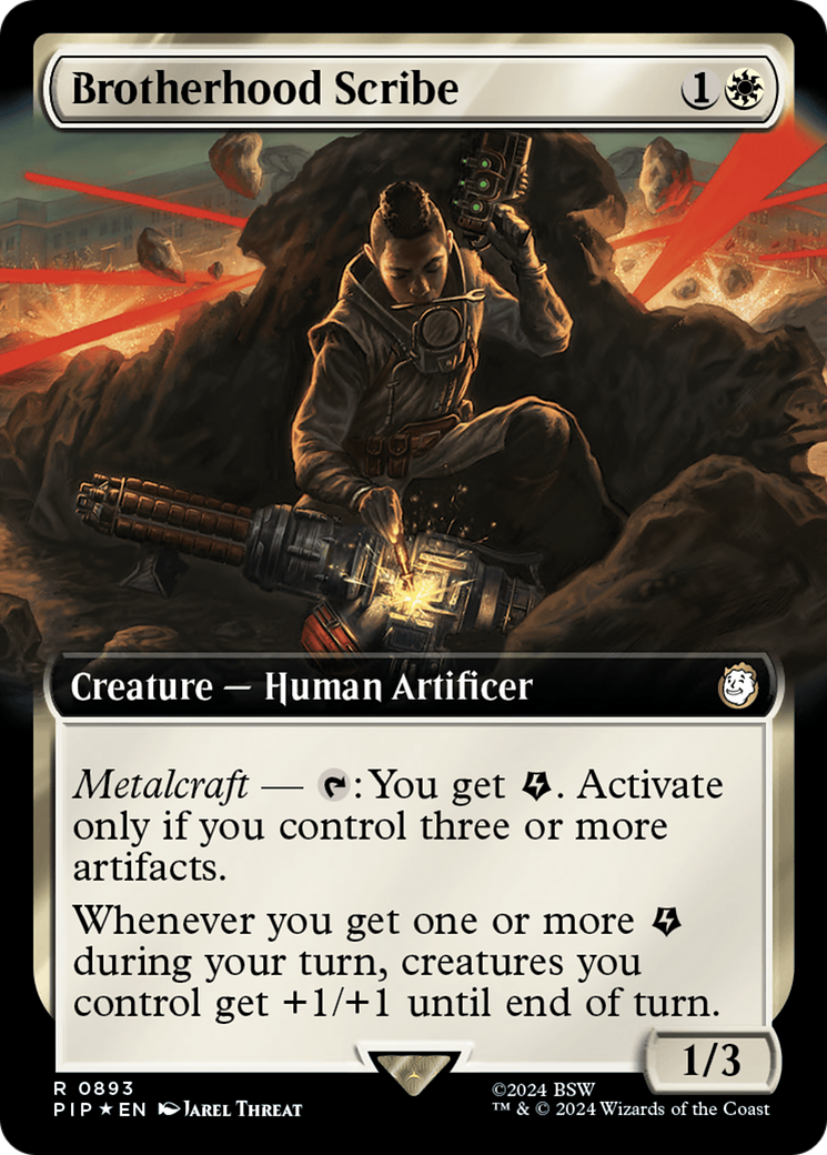 Brotherhood Scribe (Extended Art) (Surge Foil) [Fallout] - Magic: The Gathering - Card Brawlers | Quebec | Canada |