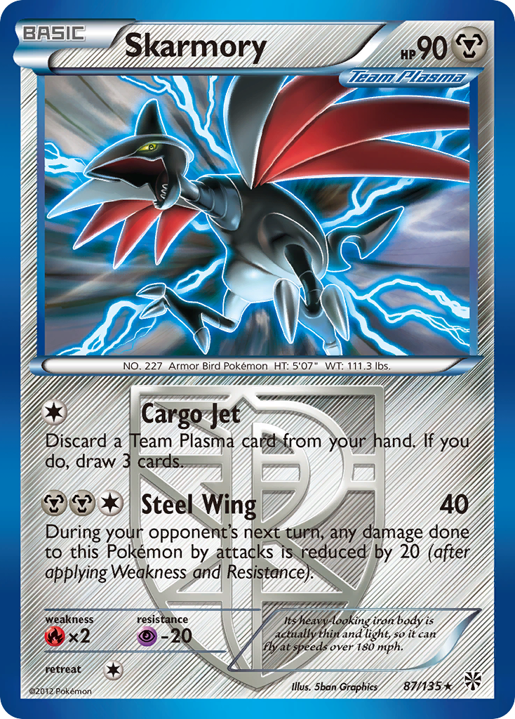 Skarmory (87/135) [Black & White: Plasma Storm] - Pokémon - Card Brawlers | Quebec | Canada |