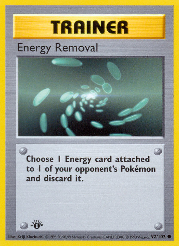Energy Removal (92/102) (Shadowless) [Base Set 1st Edition] - Pokémon - Card Brawlers | Quebec | Canada |