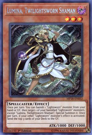 Lumina, Twilightsworn Shaman [MP18-EN052] Secret Rare - Yu-Gi-Oh! - Card Brawlers | Quebec | Canada |