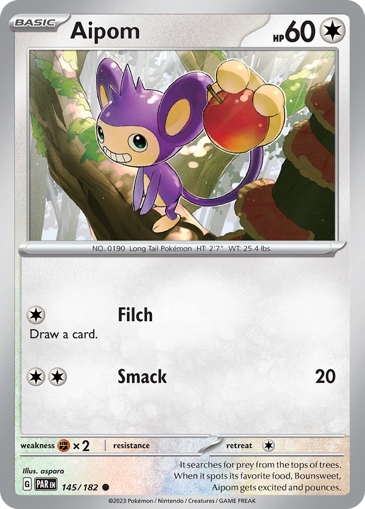 Aipom (145/182) [Scarlet & Violet: Paradox Rift] - Pokémon - Card Brawlers | Quebec | Canada |