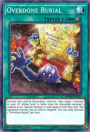 Overdone Burial [MP18-EN143] Secret Rare - Yu-Gi-Oh! - Card Brawlers | Quebec | Canada |
