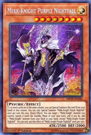 Mekk-Knight Purple Nightfall [MP18-EN183] Secret Rare - Yu-Gi-Oh! - Card Brawlers | Quebec | Canada |