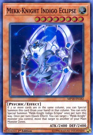 Mekk-Knight Indigo Eclipse [MP18-EN182] Super Rare - Yu-Gi-Oh! - Card Brawlers | Quebec | Canada |