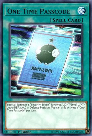 One-Time Passcode [MP18-EN141] Rare - Yu-Gi-Oh! - Card Brawlers | Quebec | Canada |