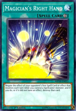 Magician's Right Hand [MP18-EN012] Common - Yu-Gi-Oh! - Card Brawlers | Quebec | Canada |