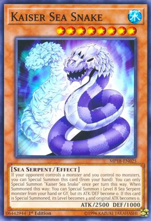 Kaiser Sea Snake [MP18-EN025] Common - Yu-Gi-Oh! - Card Brawlers | Quebec | Canada |