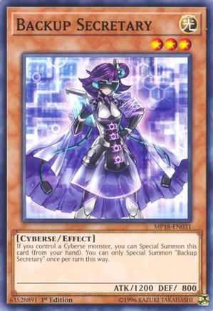 Backup Secretary [MP18-EN031] Common - Yu-Gi-Oh! - Card Brawlers | Quebec | Canada |