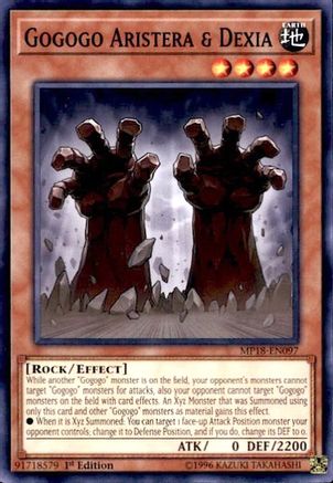 Gogogo Aristera & Dexia [MP18-EN097] Common - Yu-Gi-Oh! - Card Brawlers | Quebec | Canada |