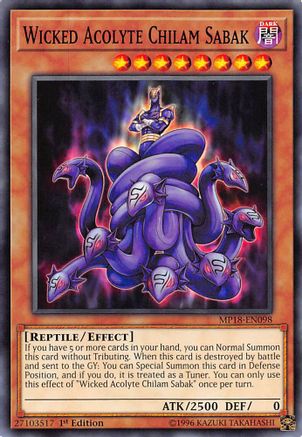 Wicked Acolyte Chilam Sabak [MP18-EN098] Common - Yu-Gi-Oh! - Card Brawlers | Quebec | Canada |