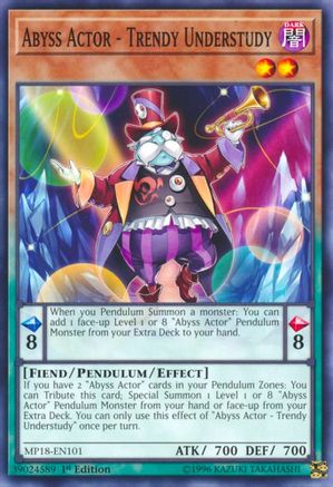 Abyss Actor - Trendy Understudy [MP18-EN101] Common - Yu-Gi-Oh! - Card Brawlers | Quebec | Canada |