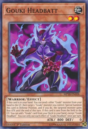 Gouki Headbatt [MP18-EN108] Common - Yu-Gi-Oh! - Card Brawlers | Quebec | Canada |