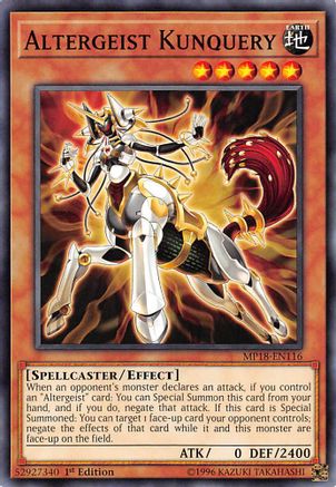 Altergeist Kunquery [MP18-EN116] Common - Yu-Gi-Oh! - Card Brawlers | Quebec | Canada |