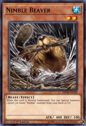 Nimble Beaver [MP18-EN129] Short Print - Yu-Gi-Oh! - Card Brawlers | Quebec | Canada |