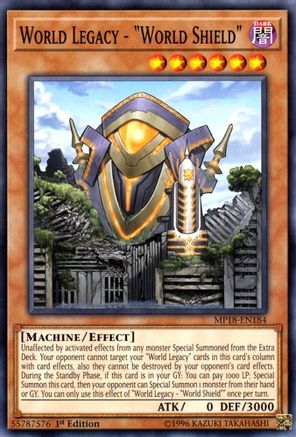 World Legacy - "World Shield" [MP18-EN184] Common - Yu-Gi-Oh! - Card Brawlers | Quebec | Canada |