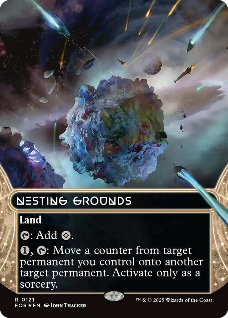 Nesting Grounds (0121) (Borderless) (Galaxy Foil) [Edge of Eternities: Stellar Sights] - Magic: The Gathering - Card Brawlers | Quebec | Canada |
